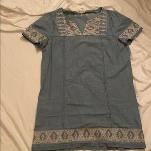 Madewell size L denim embroidered dress